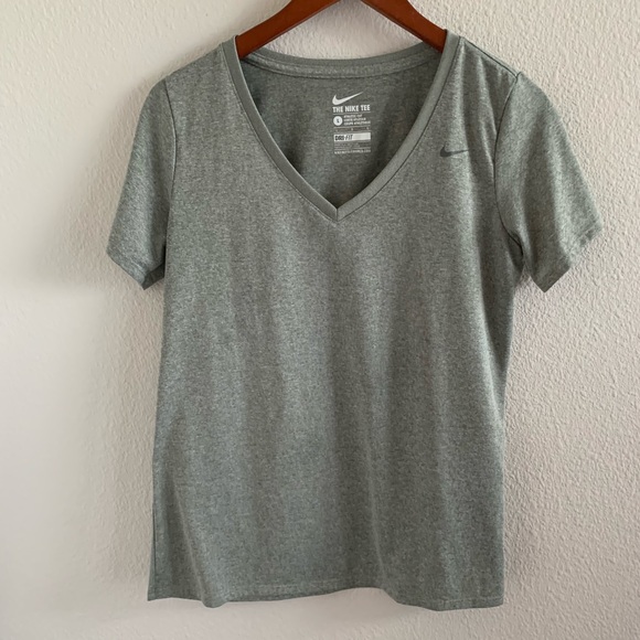 Nike Tops - Nike Gray Dri Fit The Nike Tee Athletic Cut | L